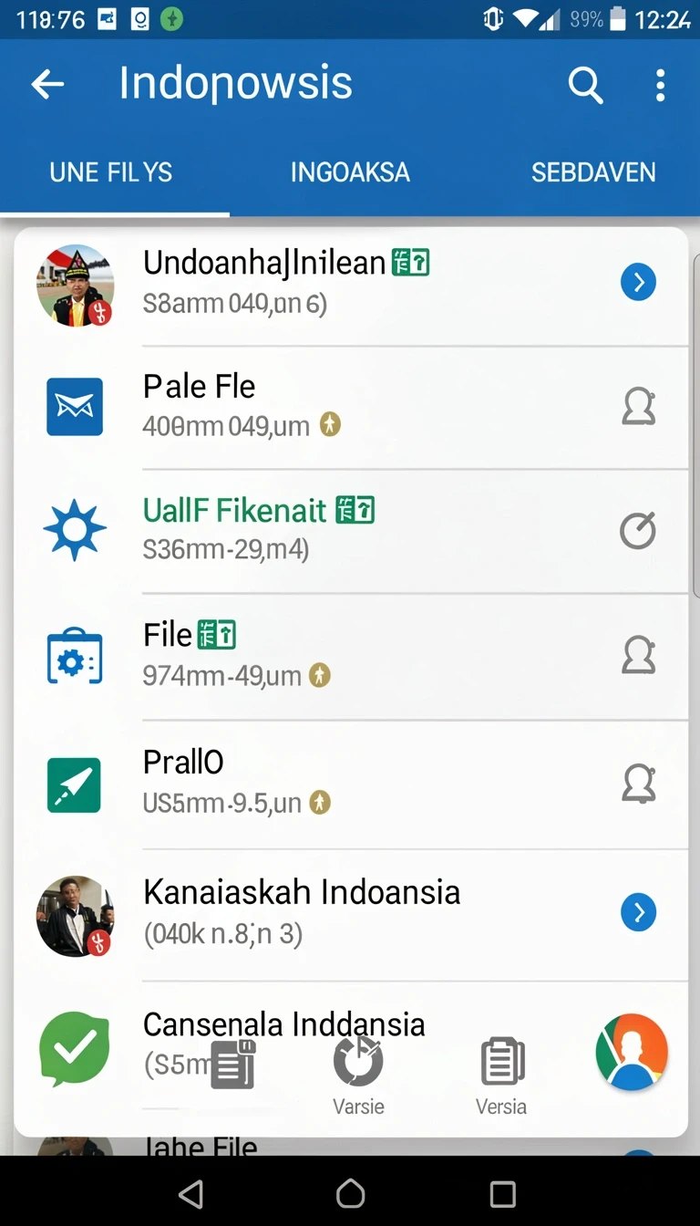 Cuplikan layar menu unduhan god77 untuk perangkat Android